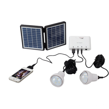 2LED 0.9W Super Bright Bulbs Kits de Iluminação Solar